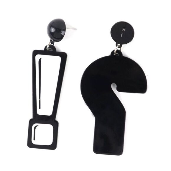 Question Exclamation Mark Earrings - Picture 2 of 4